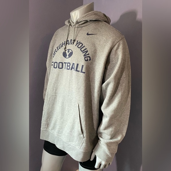 New Nike Brigham Young University Football football Pullover Hoodie Gray XXL - Picture 3 of 7